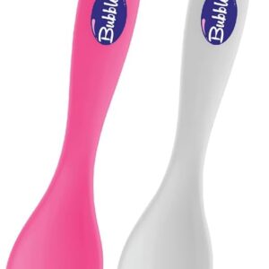 Bubbles Baby Feeding Spoon 2 Pieces White & Pink